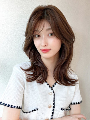 前髪/ネビージュ/ワンレン/フェイスレイヤー/インナーカラ