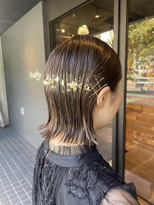 タイトに外ハネボブアレンジ♪