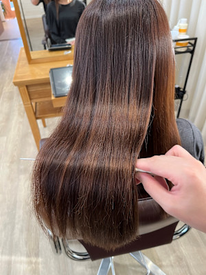 ５年、１０年とキレイが続くストレートヘア