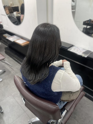 暗髪ヘア/グレージュ/オリーブグレージュ