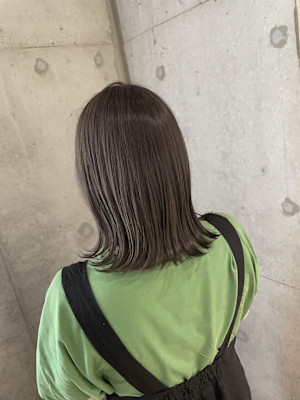 切りっぱなしロブ　ミントベージュ　おおたかの森