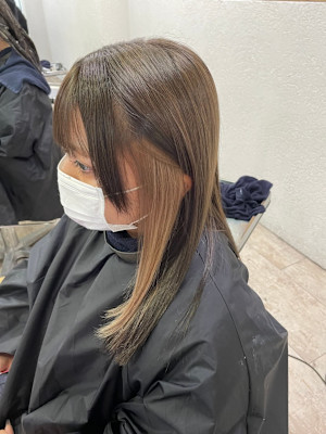 イヤリングミルクティー小顔ワンレンケアブリーチ所沢練馬韓国