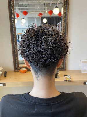 プードルパーマ／メンズライクマッシュ