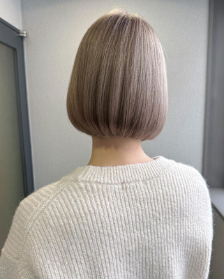 ホワイトグレージュミニボブホワイトベージュ