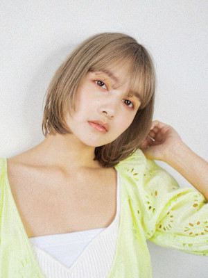 黒髪/ボブルフ/ネビージュ/小顔/ワンレン/学芸大学/髪質改