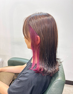 大人かわいい/インナーカラー/ピンク