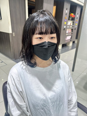 コテ巻き風パーマ