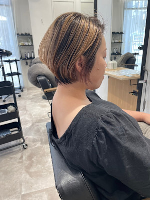 バレイヤージュショート