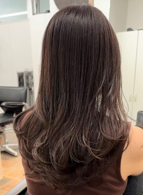 セミロング/レイヤーカット/艶カラー/水素カラー【藤原】