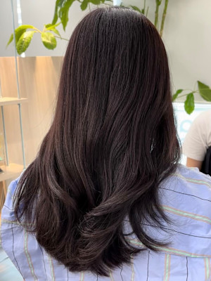 セミロング/レイヤーカット/艶カラー/水素ケア【藤原】