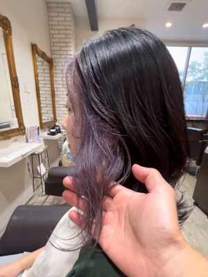 インナーラベンダー♪【インナーカラー　髪質改善】