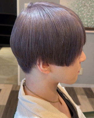 韓国マッシュ×ヴァイオレットダークアッシュカラー