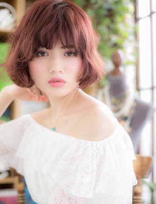 甘辛MIX☆個性的インナーカラー大人ボブ　ウェーブミディアム