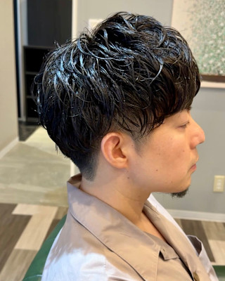 韓国マッシュ×ニュアンスパーマ