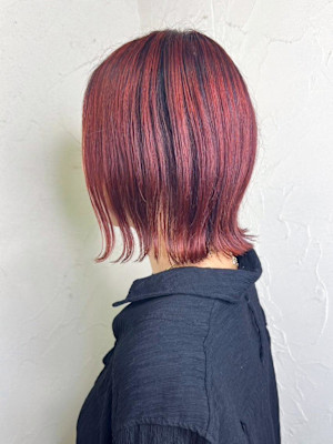 【Reir_下北沢】*くびれボブ＋ツートーンレッド*