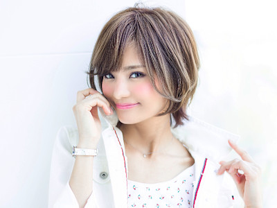 ショート/ハイライト/グレージュカラー