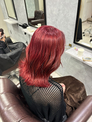 チェリーレッド×ダブルカラー