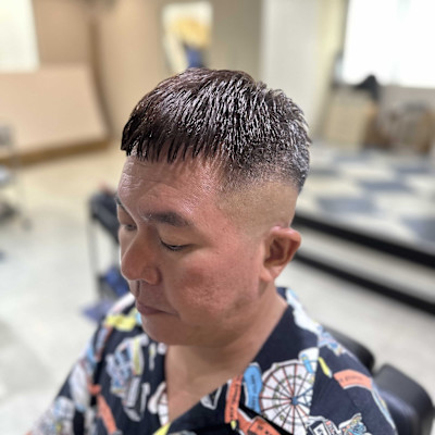 クロップ x スキンフェード