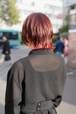 ウルフ×レッドインナーカラー