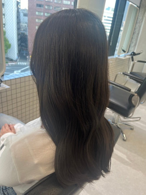 オリーブグレージュ×ロング