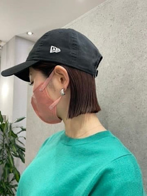 切りっぱなしボブ×チェリーレッド