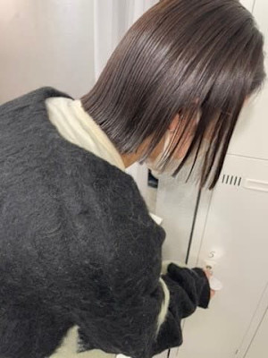 切りっぱなしBob×ブラウンカラー