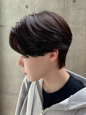 韓国ヘア　韓国風カルマパーマ　メンズ　原宿　表参道