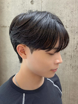 シースルーマッシュ　韓国ヘア　メンズ　原宿　表参道