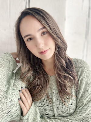 セミウエットのかきあげリバースカール