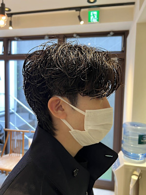 韓国ヘア テテ風パーマ シャドウパーマ メンズ韓国ヘア