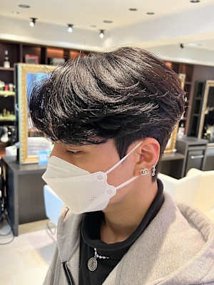 メンズ韓国ヘア　カルマヘア×ダウンパーマ　髪質改善　韓国ヘア