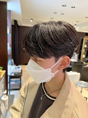 韓国マッシュ シースルーマッシュ サイドグラデーション