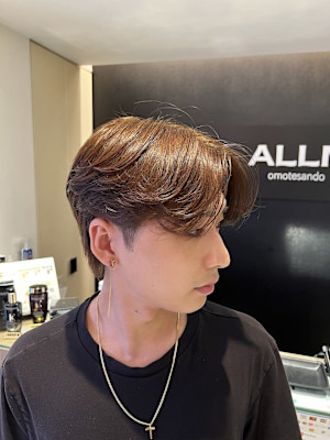 メンズ韓国ヘア メンズアッシュカラー カルマパーマ