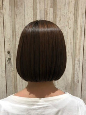 縮毛矯正/ミニボブ/ツヤ髪