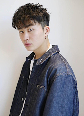 ツーブロックショートパーマ