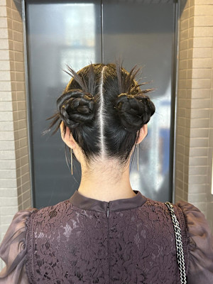 お呼ばれヘア/ブライダルヘア/エンドウ