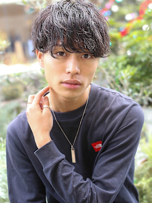 メンズカット　マッシュ　ニュアンスパーマ