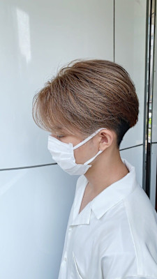 	 ブロンドセンターパート