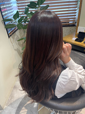 グレージュカラー　ロングヘア