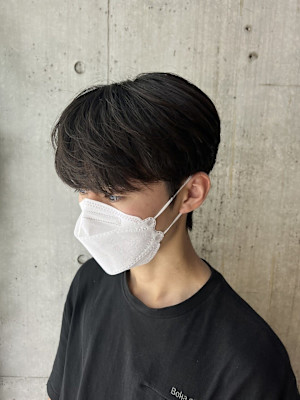 韓国マッシュ シースルーマッシュ ダウンパーマ