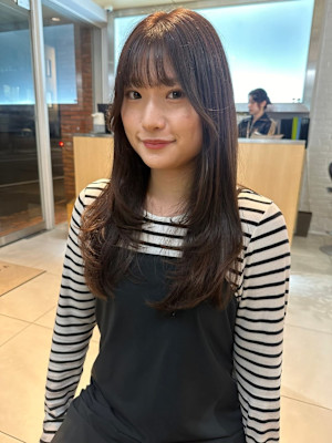 艶ブラウン×レイヤーカット