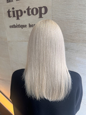 ツヤツヤホワイトベージュカラー  tiptop 目白