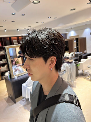 韓国ヘア コンマヘア カルマパーマ センターパート 表参道