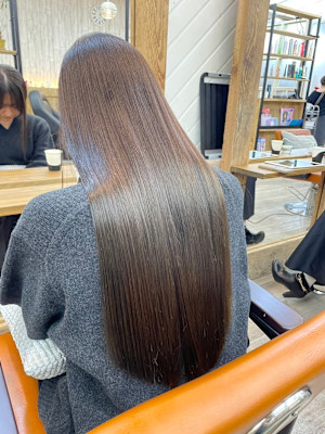 シンプルストレート柔らかい縮毛矯正艶髪髪質改善