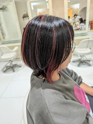*脱普通の白髪染め*ボルドーハイライト【AVENIR我孫子】