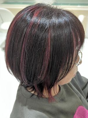 *脱普通の白髪染め*ボルドーハイライト【AVENIR我孫子】