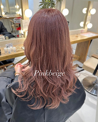 [aina]ピンクベージュ/ブリーチ1回~