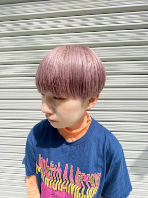 ハイトーンカラー/ブリーチカラー/ピンクベージュ/横浜元町