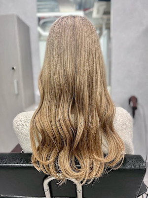 ミルクティーベージュ×ブリーチあり