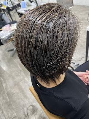 白髪ぼかしハイライトケアカラー池袋